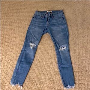 Madewell 9’ high rise skinny jean, size 25P